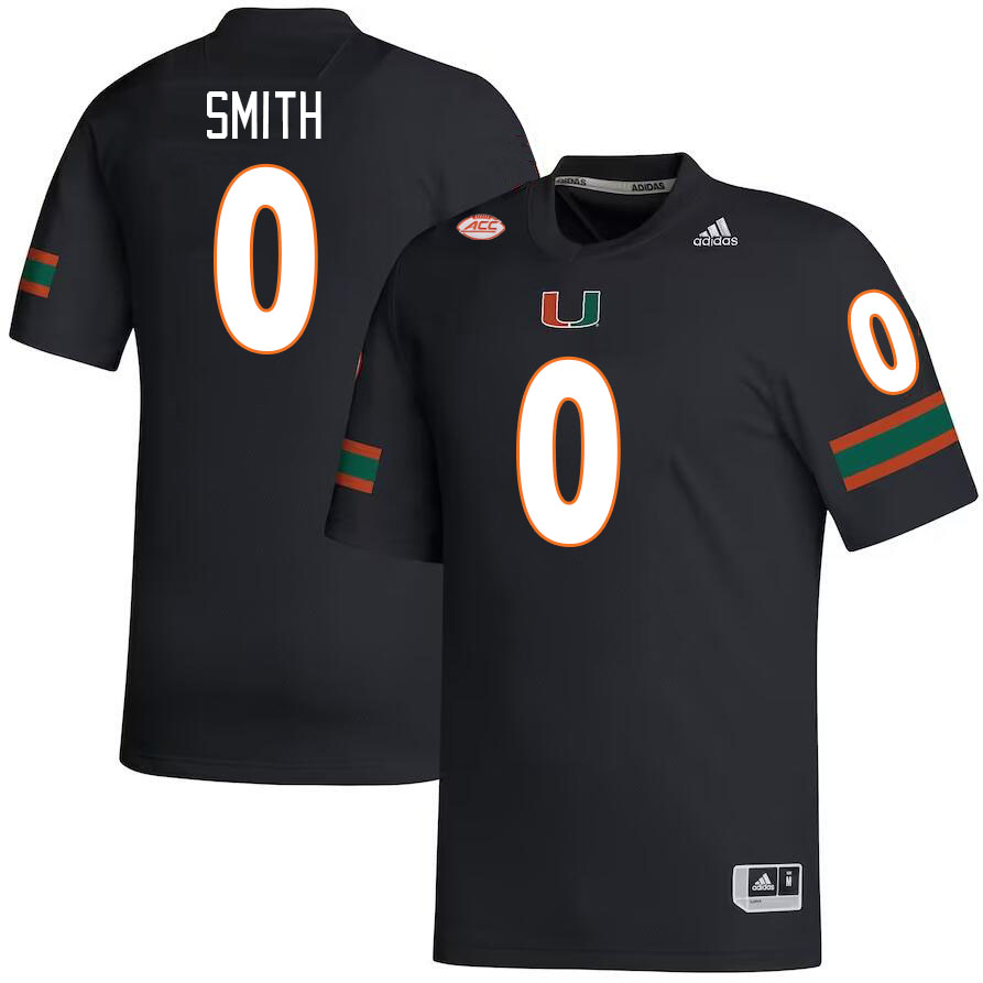 Men #0 Brashard Smith Miami Hurricanes College Football Jerseys Stitched-Black